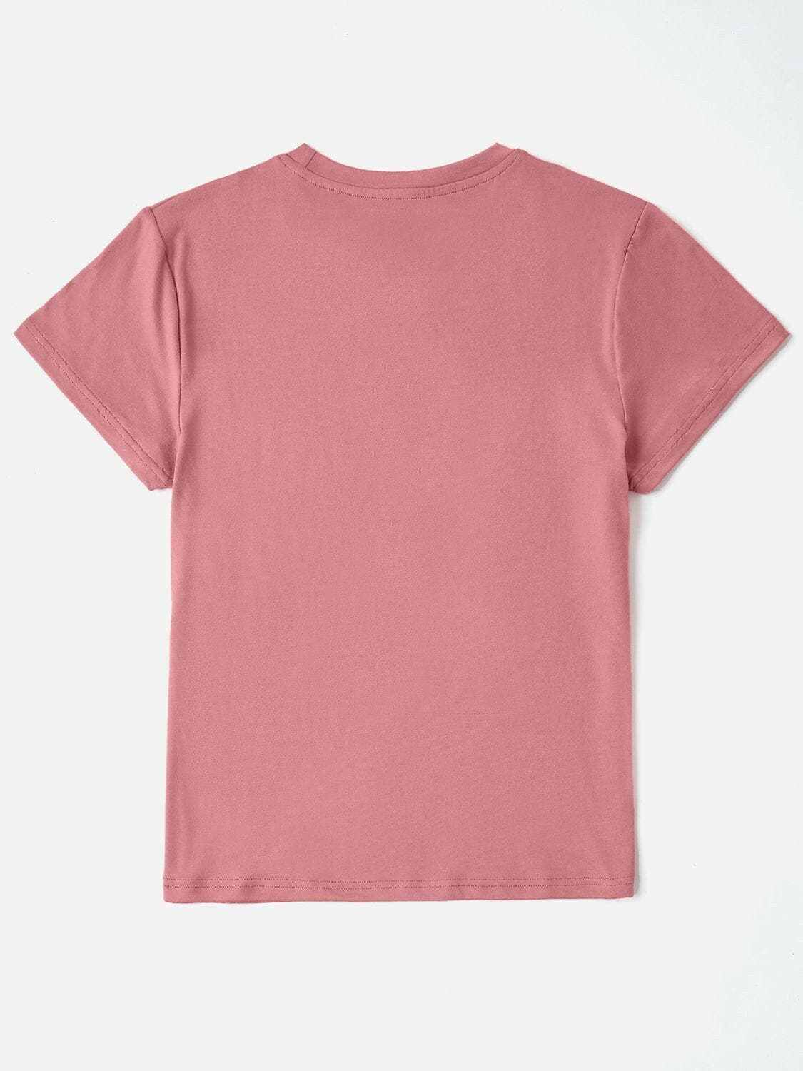 Graphic Round Neck Tee - Soft Polyester - Love Salve